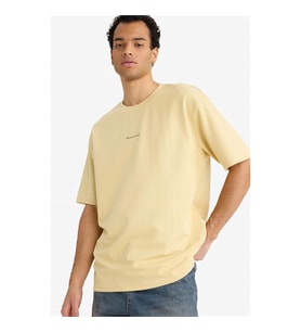 Defacto Boxy Fit Sarı Erkek T-Shirt F8096AX/YL166