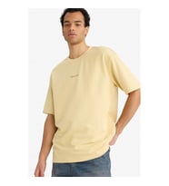 Defacto Boxy Fit Sarı Erkek T-Shirt F8096AX/YL166