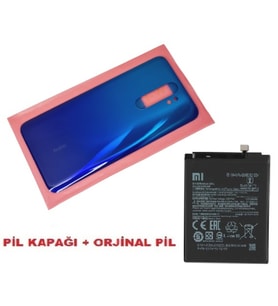 Xiaomi Redmi NOTE 8 PRO Arka Pil Batarya Kapağı + PİL (CAM) MAVİ
