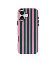 iPhone 17 Vorian Çift Katmanlı Kılıf Pink Navy Cabana