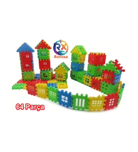 Puzzle City 3d Yapı Ve Tasarım Blokları 64 Parça Yapı Oyuncak Puzzle Blok Set Eğlenceli Oyuncak