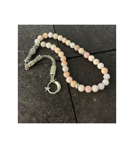SERTİFİKALI Pembe Opal 6mm 33lük Doğal Taş Tesbih