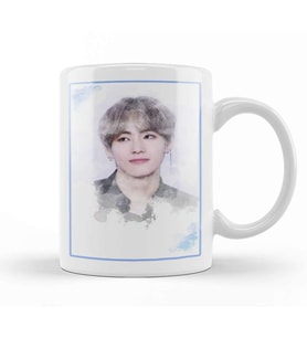 Bts Tae Watercolor Bts Army Kpop Gift BT21 Kupa Bardak Porselen