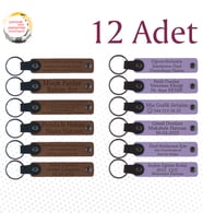 A Kahve & Mor Menekşe, Bebek Partisi Misafirlerine Sürpriz, 12’li Set, İsim Ve Mesaj Yazılı Hatıra