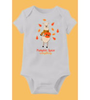 Unisex Bebek Beyaz Organik Baskılı Pamuklu Body