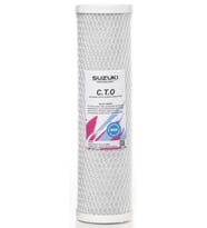 10 Inç Açık Kasa Su Arıtma Cihazı Blok Karbon (cto) Filtre (Beyaz - Antrasit)