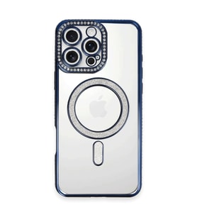 Apple iPhone 16 Pro Max Kılıf Joke Simli Magneticsafe Kılıf - Lacivert