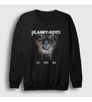 Presmono Unisex Siyah Planet Of The Apes Maymunlar Cehennemi Sweatshirt 481567tt