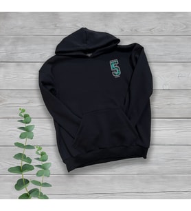 Miami Göğüs Baskılı Unisex Oversize Siyah Sweatshirt