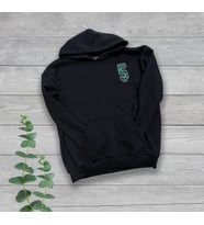 Miami Göğüs Baskılı Unisex Oversize Siyah Sweatshirt
