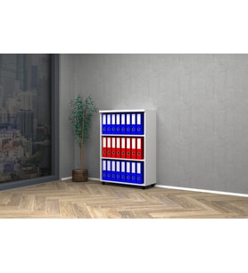 Vena Raflı Ofis Dosya Dolabı 80x35x115h (Beyaz)
