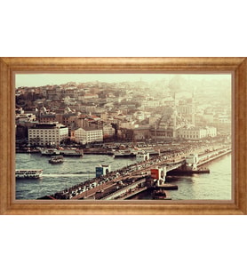 ALTIN ÇERÇEVELİ PASPARTULU TABLO CR176