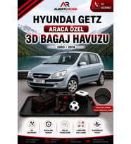 Hyundai Getz 2003 - 2016 Araca Özel 3D Bagaj Havuzu