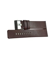 Diezel Saat Uyumlu 24MM Kahverengi   Renk Hakiki Deri Saat Kordonu