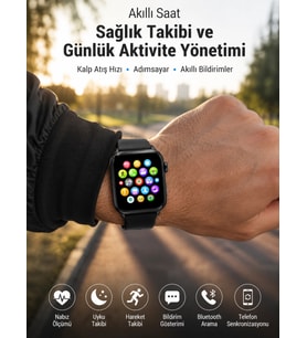 Telefon Görüşmesi Destekli, Nabız Ölçümü ve Uyku Analizi Özelliklerine Sahip Akıllı Saat