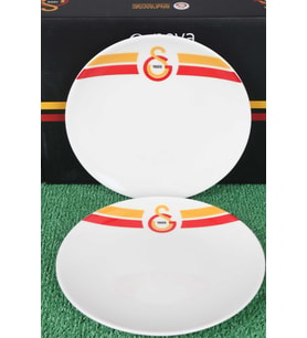 DEKOMUS İLE LİSANSLI GALATASARAY 6 KİŞİLİK PORSELEN SERVİS TABAĞI SETİ