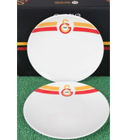DEKOMUS İLE LİSANSLI GALATASARAY 6 KİŞİLİK PORSELEN SERVİS TABAĞI SETİ