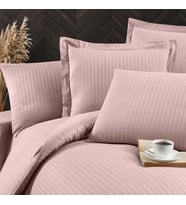 Çift Kişilik 4 Parça Pamuklu Saten, Yumuşak ve Serin Nevresim 200x220, Çarşaf 240x260, 2 Yastık Kılıfı 50x70 cm Pembe