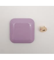 Angel Çanta Aksesuar 7 cm Kare Akrilikli Lila Renk Light Gold Mıknatıslı Kilit