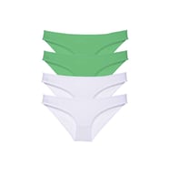4 adet Eko Set Likralı Kadın Slip Külot Yeşil Beyaz