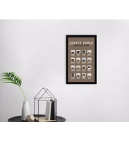 BK Home Coffee Tasarımlı Dekoratif Ahşap Siyah Çerçeveli Tablo-22