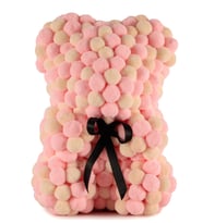 Teddy Pompom Bear - Pembe ve  Krem Ponpon Ayıcık