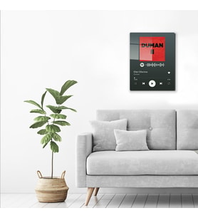 DECORITA Spotify Barkodlu Cam Tablo Duman - Elleri Ellerime 30cm x 40cm