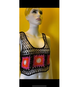 ETNİK MOTİF FİLE CROP KADIN KIZ BÜSTİYER STANDART BEDEN (Pembe)