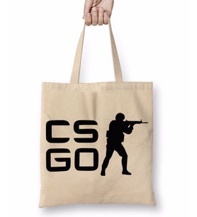 Csgo Counter Strike Logo Bez Çanta Uzun Saplı