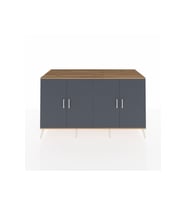 Kronos Konsol 4 Raflı 4 Kapaklı 176x59x99 Çam-Antrasit