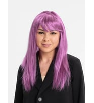 Rose Pembe Düz Kesim Peruk