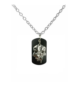 Call of Duty Ghost  Askeri Maskeli Unisex Kolye – 60 cm Zincir (Gümüş)