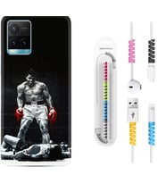 Vivo Y11S Y21S Y20 Y20S Y70 Kılıf Kablo Koruma Spiral Silikon Moon Baloon 1369