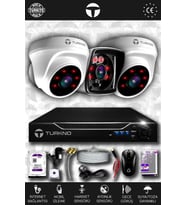 TURKNO 3 Kameralı Karia 2 İç Kamera Set 500 GB HDD Full HD Gece Görüşlü Güvenlik Kamerası Sistemi