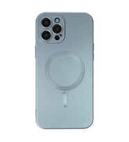 iPhone 12 Pro Max Kılıf Moshi Lens Magneticsafe Silikon - Sierra Blue