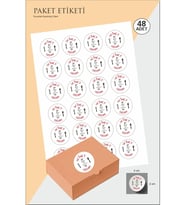 43 cici süsler organizasyon Afiyet Olsun Etiket Sticker Etiketi 48 adet 4x4 cm