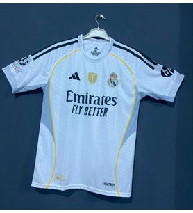Real.Madrd.Beyaz.isimsiz Kısa Kol Yetişkin Forması