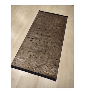MAKROSER LOTUS 2119-03 KAHVE KADİFE INCE YOLLUK 80X150 CM