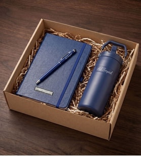 Kişiye Özel Pipetli ve Kulplu Paslanmaz Çelik Termos - 480 mL Mug & Defter & Kalem Hediye Seti