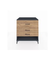 Kronos Şifonyer 3 Çekmeceli 88x59x96 Antrasit-Çam
