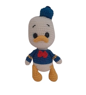 Maskot Donald Duck Amigurumi Organik Anahtarlık Oyuncak