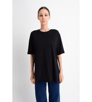 20021519 Pamuk Duble Kol Salash T-Shirt SIYAH (Siyah)