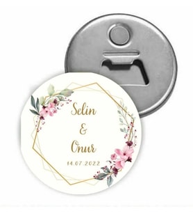 Kişiye Özel Açacaklı Düğün Magnet - Nişan Magnet - Söz Magnet