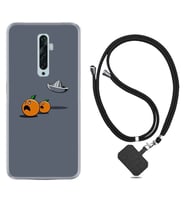 Oppo Reno 2Z 4 Lite 4 Pro 5 6 7 A31 Kılıf Boyun Askılı Silikon Orange Escape 1374