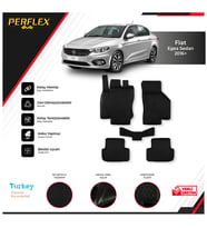 Fıat Egea Sedan 2016+ 3D Havuzlu Paspas (Siyah - Beyaz)