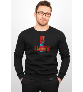 Üç Iplik Şardonlu Baskılı Kapüşonlu Sweatshirt M1 Edw213 (Siyah)