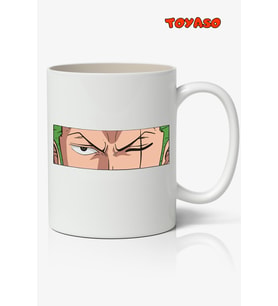One Piece Roronoa Zoro Anime Temalı Beyaz Kupa Bardak Sevgiliye Arkadaşa Hediye
