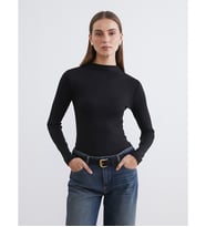 LCW EVERYDAY Siyah Dik Yaka Kadın Body