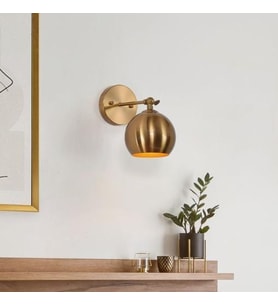 Mylightsretro Rustik Vintage Gece Lambası Okuma Lambası Eskitme Kapla Aplik Led Aplik Altın