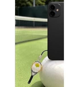 Miyuki Boncuk El Yapımı Tenis Raketi Telefon Çarmı - Charm 3